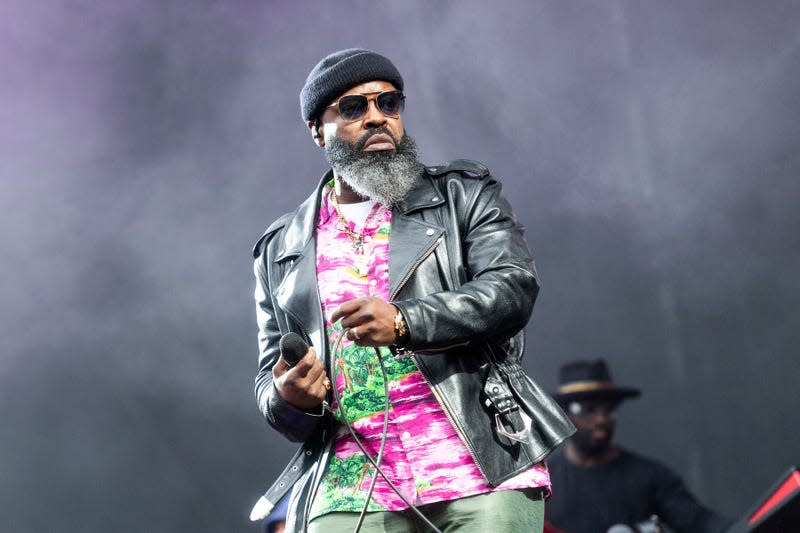 GLASGOW, SCOTLAND - JULY 23:  Black Thought of The Roots performs on stage at Hampden Park National Stadium on July 23, 2023 in Glasgow, Scotland. 