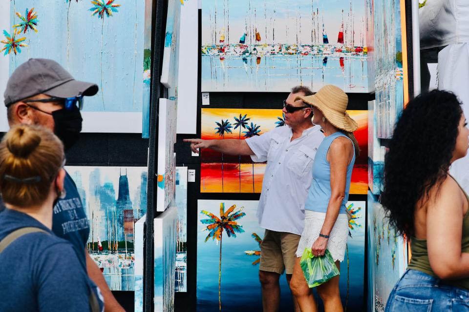 Artists show off their work at the 2022 Cape Coral Art Festival & Market Place.