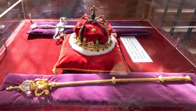 <p>JOHN BRACEGIRDLE/Alamy Stock Photo</p> The Honours of Scotland, the Scottish crown jewels.