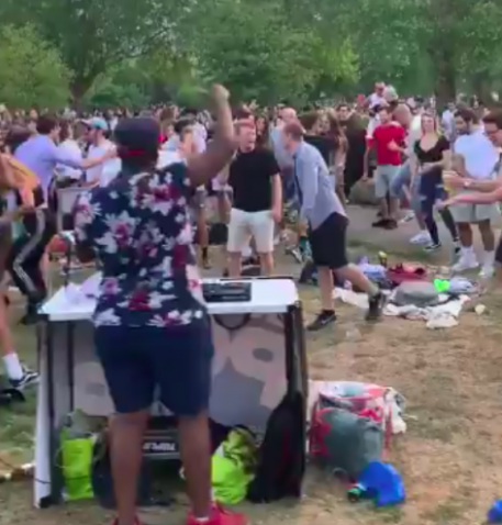 Visitors flocked to party on London Fields during lockdown, Hackney council said (Hackney Council)