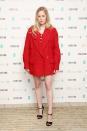 <p><strong>1 March</strong></p><p>Ellie Bamber looked chic in a red Chanel blazer. </p>