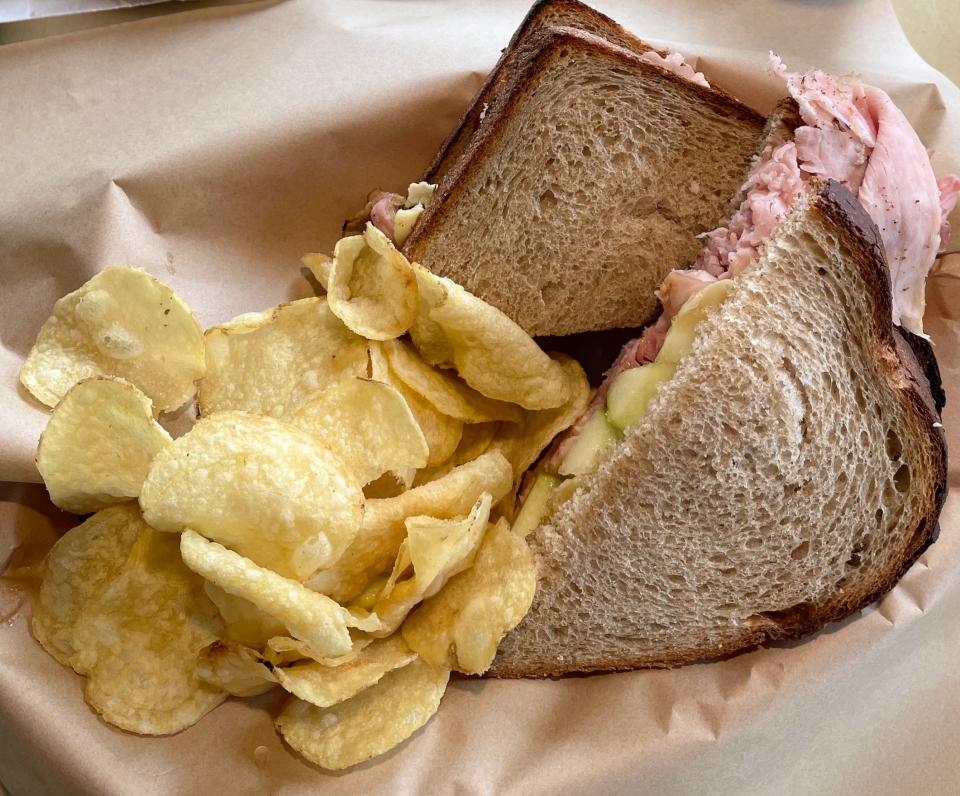 Deli Ohio's menu includes healthy options, such as salads and a few healthier sandwiches.