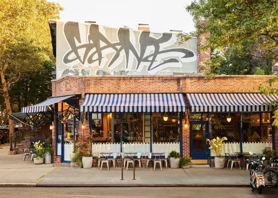 sailor's striped awning