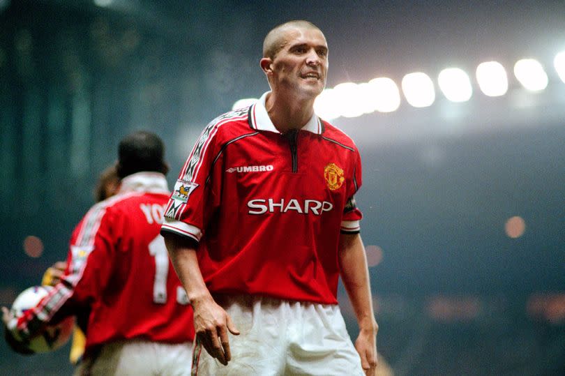 Roy Keane, playing for Manchester United