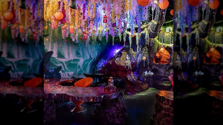 colorful fantasy themed cafe