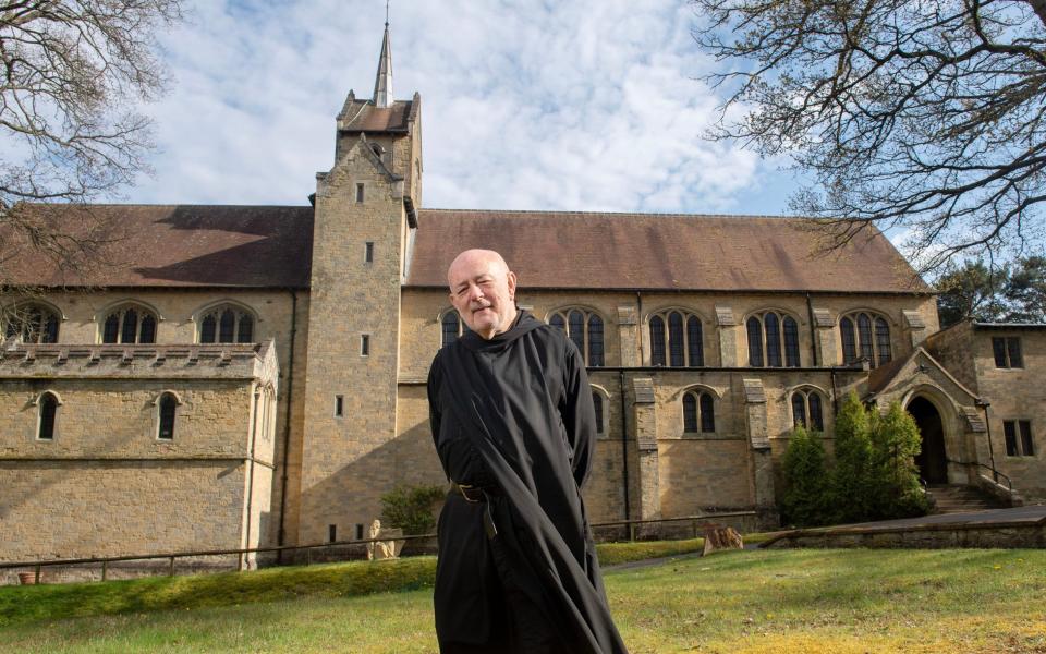 Dom Andrew McNeill outside the monastery - BNPS