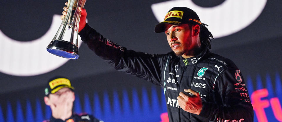 Lewis Hamilton a remporté le Grand Prix d'Arabie Saoudite, dimanche.
