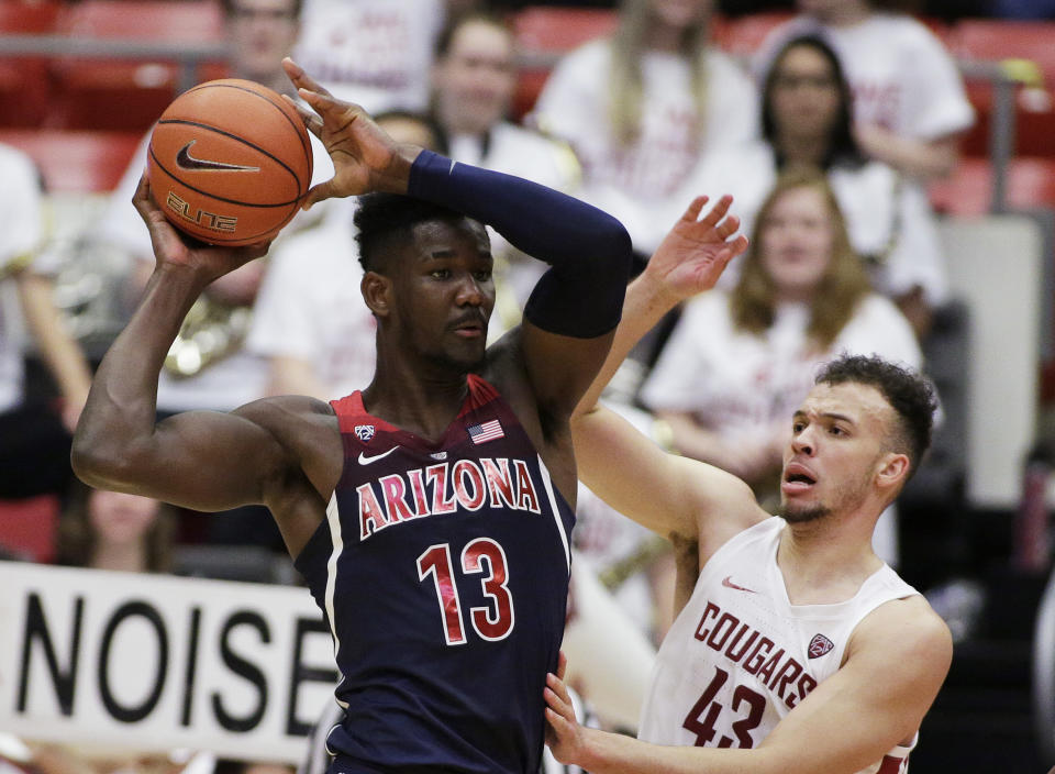 Arizona freshman big man Deandre Ayton has the physical tools and nastiness to become the next Kristaps Porzingis. (AP)