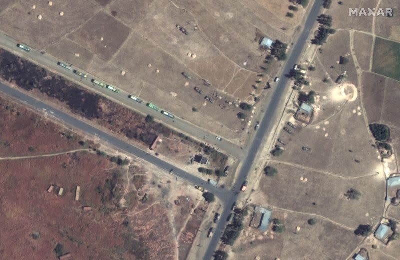 Military is seen near Aksum Airport