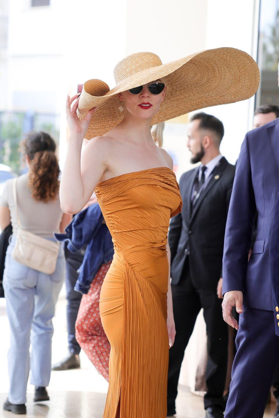 cannes, france may 13 anya taylor joy is seen arriving at hotel martinez ahead of the 77th cannes film festival on may 13, 2024 in cannes, france photo by jacopo raulegc images