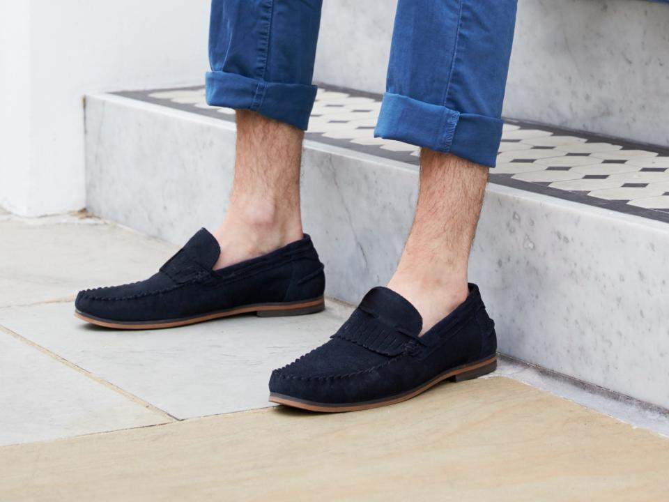 Man wearing loafers