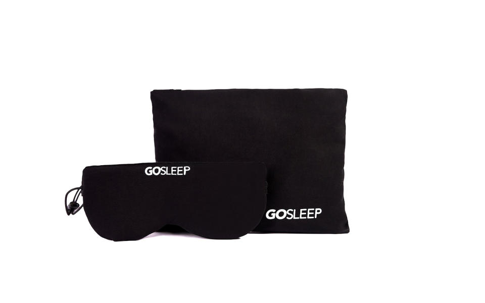 Best for the Bobblehead Sleeper: GoSleep Eye Mask and Memory Foam Pillow Travel Kit