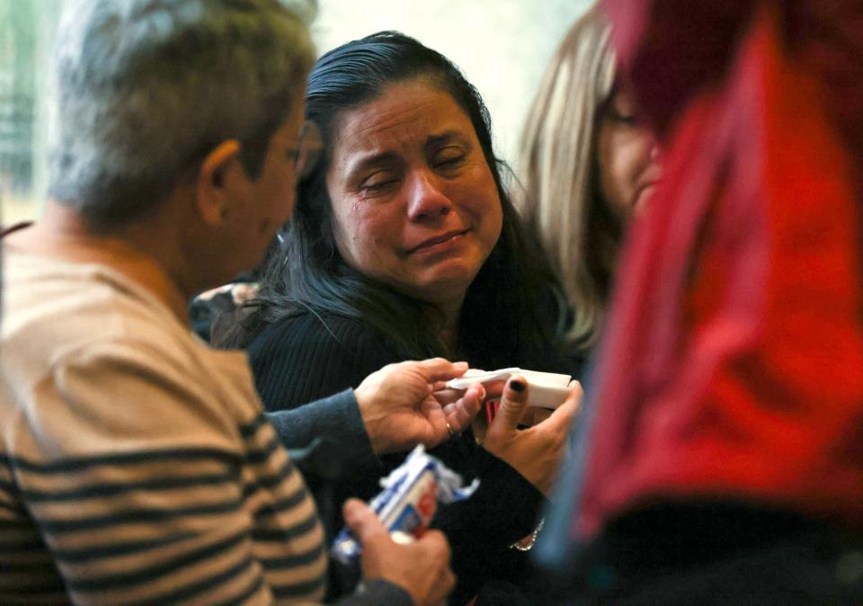 Yaceny Berenice Rodriguez-Gonzalez's mother, Marilu Gonzalez, becomes emotional following Circuit Judge Michael Heisey sentencing Arianna Aleja Colon, 25, to 12 years in prison followed by five years of probation for leaving the scene of an accident with death in the 2021 incident that killed Yaceny, 10. The hearing was in the St. Lucie County Courthouse in downtown Fort Pierce on Tuesday, March 12, 2024. "There's a God and he will help all of us, because she's caused damage to her family as well, because soon she'll be in jail for 12 years," said Rodriguez-Gonzalez. "I felt she doesn't have humanity for people because as an act of kindness, she would've stopped that morning, but she didn't."