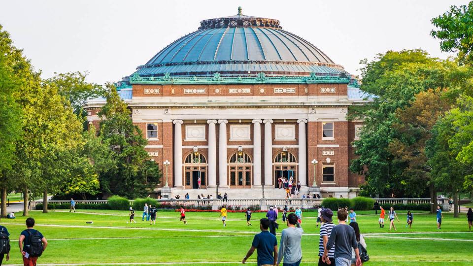 University of Illinois college campus in Urbana Champaign