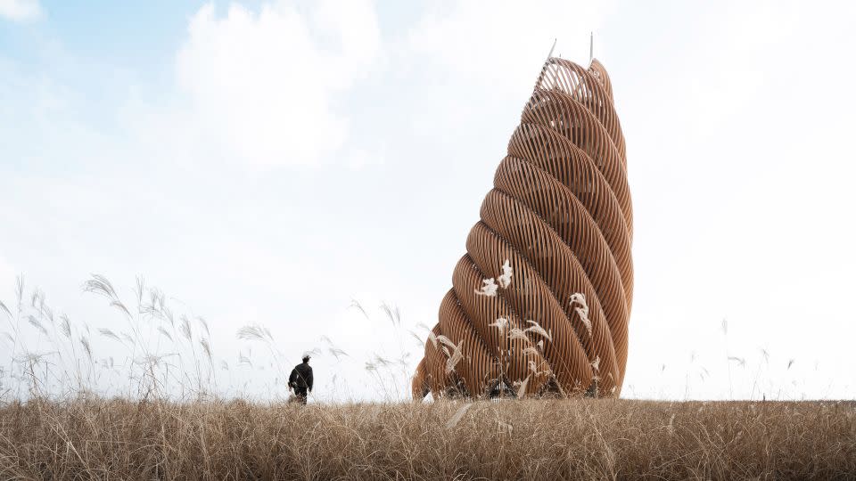 The 11-story Panda Tower in Chengdu, China by Shanghai United Design Group Co., Ltd, serves as a new site for the nonprofit group Chengdu Research Base of Giant Panda Breeding. - 2023 World Architecture Festival