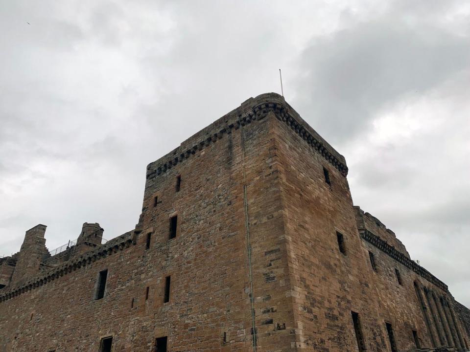 A corner turret at Linlithgow Palace in Scotland.