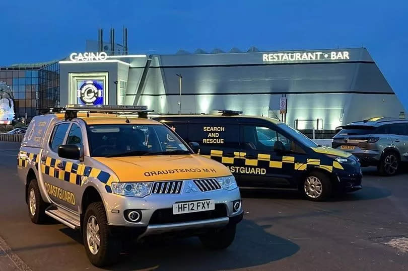 H M Coastguard on the scene in Blackpool