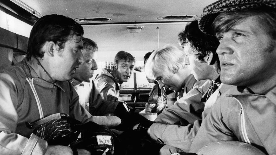 Caine (center) plays criminal Charlie Croker in the 1969 movie "The Italian Job." - Paramount/Getty Images