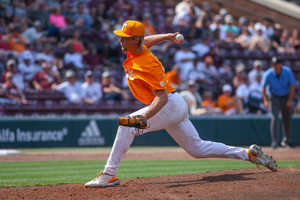 Tennessee pitcher Ben Joyce throws one of the hardest fastballs in baseball, college or professional. (Photo by Chris McDill/Icon Sportswire via Getty Images)