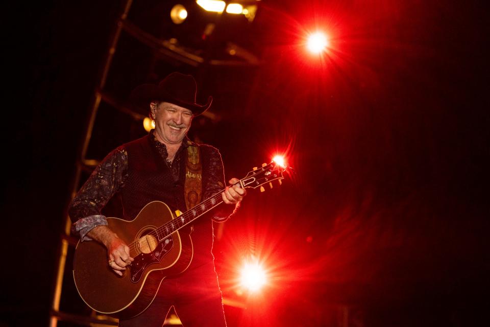 Brooks & Dunn perform at the Iowa State Fair Grandstand Friday, Aug. 12, 2022 in Des Moines. 