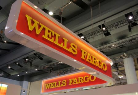 FILE PHOTO: A Wells Fargo logo is seen at the SIBOS banking and financial conference in Toronto