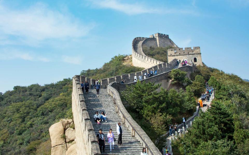 <p>The <a rel="nofollow noopener" href="http://www.travelandleisure.com/travel-tips/ground-transportation/china-building-worlds-deepest-railway-station-under-great-wall" target="_blank" data-ylk="slk:Great Wall;elm:context_link;itc:0;sec:content-canvas" class="link ">Great Wall</a> of <a rel="nofollow noopener" href="http://www.travelandleisure.com/culture-design/architecture-design/china-glass-bridge" target="_blank" data-ylk="slk:China;elm:context_link;itc:0;sec:content-canvas" class="link ">China</a> is easily accessible from <a rel="nofollow noopener" href="http://www.travelandleisure.com/travel-guide/beijing" target="_blank" data-ylk="slk:Beijing;elm:context_link;itc:0;sec:content-canvas" class="link ">Beijing</a>, though the massive structure stretches from Hushan, Liaoning in the east all the way to the city of Jiayuguan, in the country’s northwest. Generally speaking, the Great Wall of China defends the country’s northernmost border. A 2012 archeological survey estimated that the wall (taking into account all the dynasties that had worked on the structure) crosses 15 provinces and extends from Xinjiang, in the northwest, to the border of Korea in the east.</p>