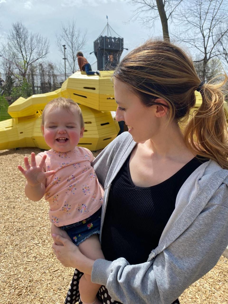 Pearl Frazier, 25, and her daughter Blossom.