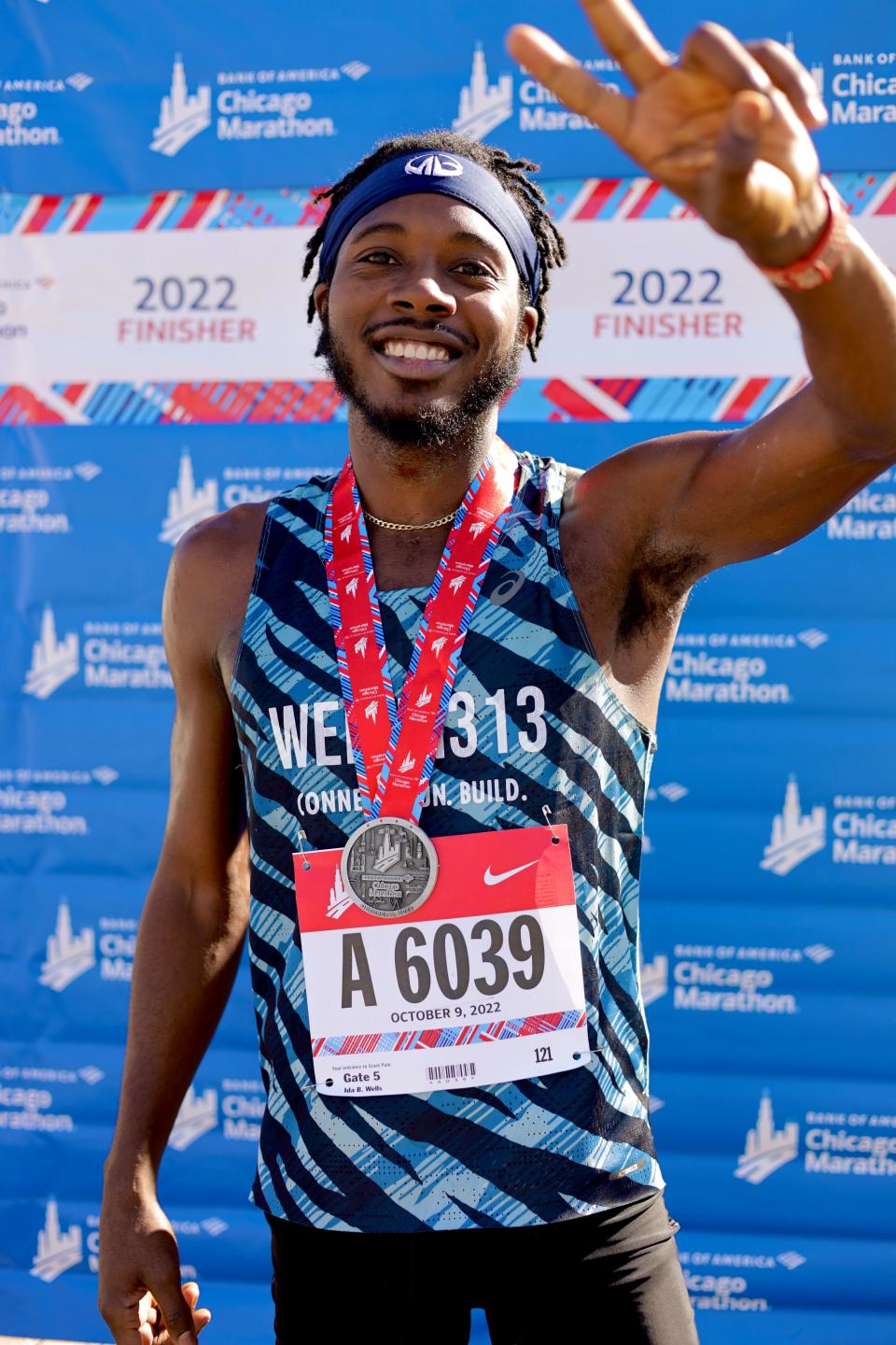 WeRun313 co-founder Lance Woods proudly represented his running club and the city of Detroit on Oct. 9, 2022 at the Chicago Marathon, which he completed in 2 hours, 47 minutes and 15 seconds.