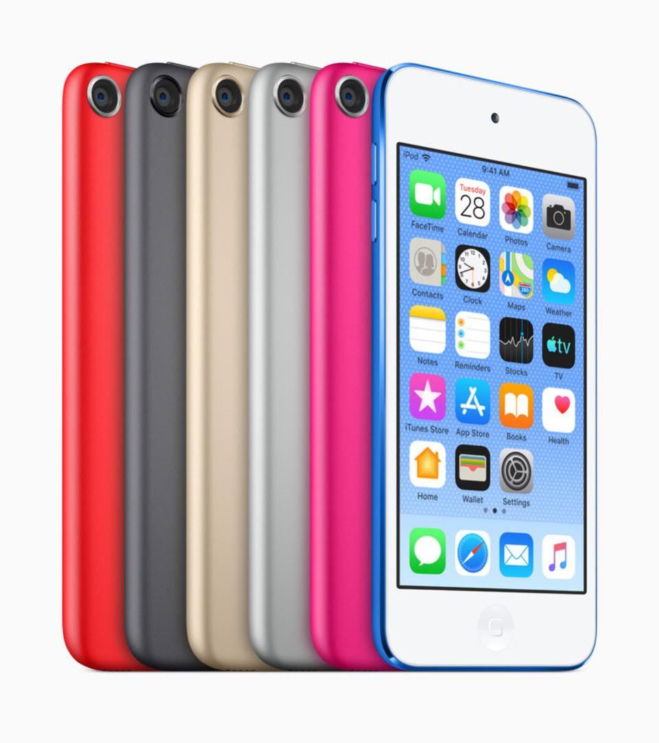 Different colored iPod touches