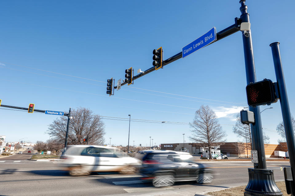 Glenn Lewis Boulevard is pictured Feb. 1 in Moore.