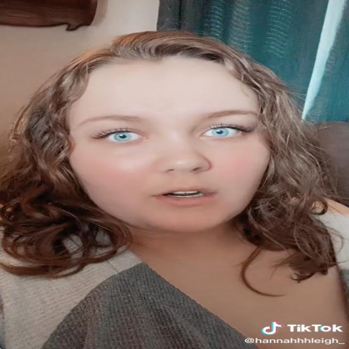 Screengrabs of a TikTok by user hannahhhleigh_