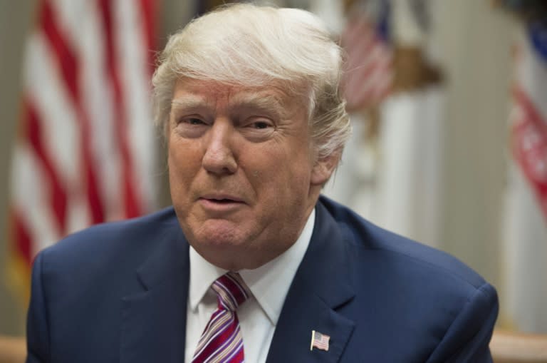 US President Donald Trump speaks during a meeting with US House Committee Chairmen about healthcare reform in the Roosevelt Room of the White House in Washington, DC, March 10, 2017