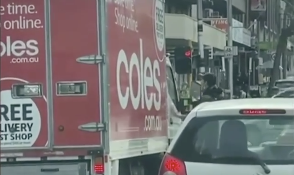 Coles driver attacked - footage