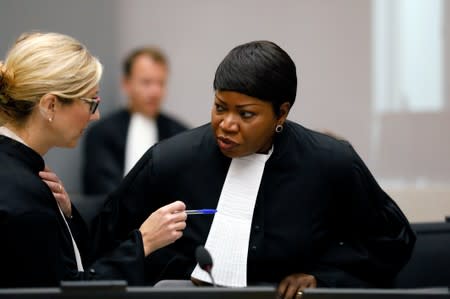 FILE PHOTO: Public Prosecutor Bensouda attends the trial of Congolese warlord Ntaganda at the ICC in the Hague