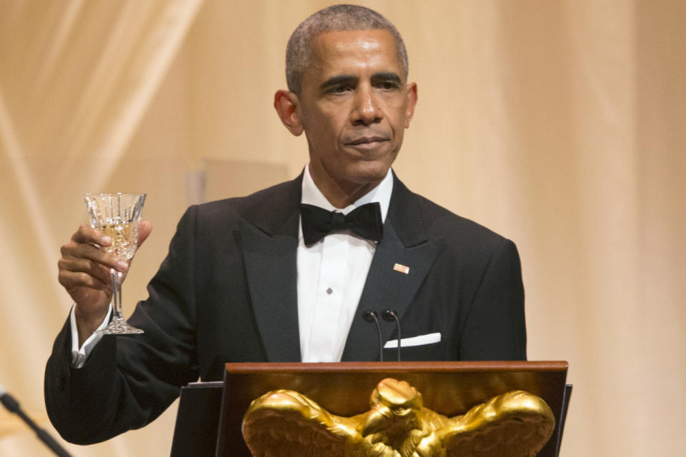 El presidente Obama en su última cena de estado (Foto: Getty)