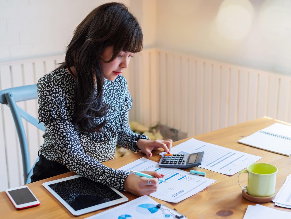 taxes paperwork desk office business