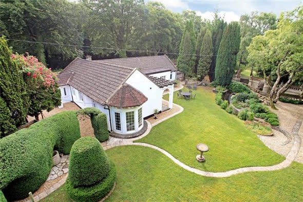 Aerial view of the house