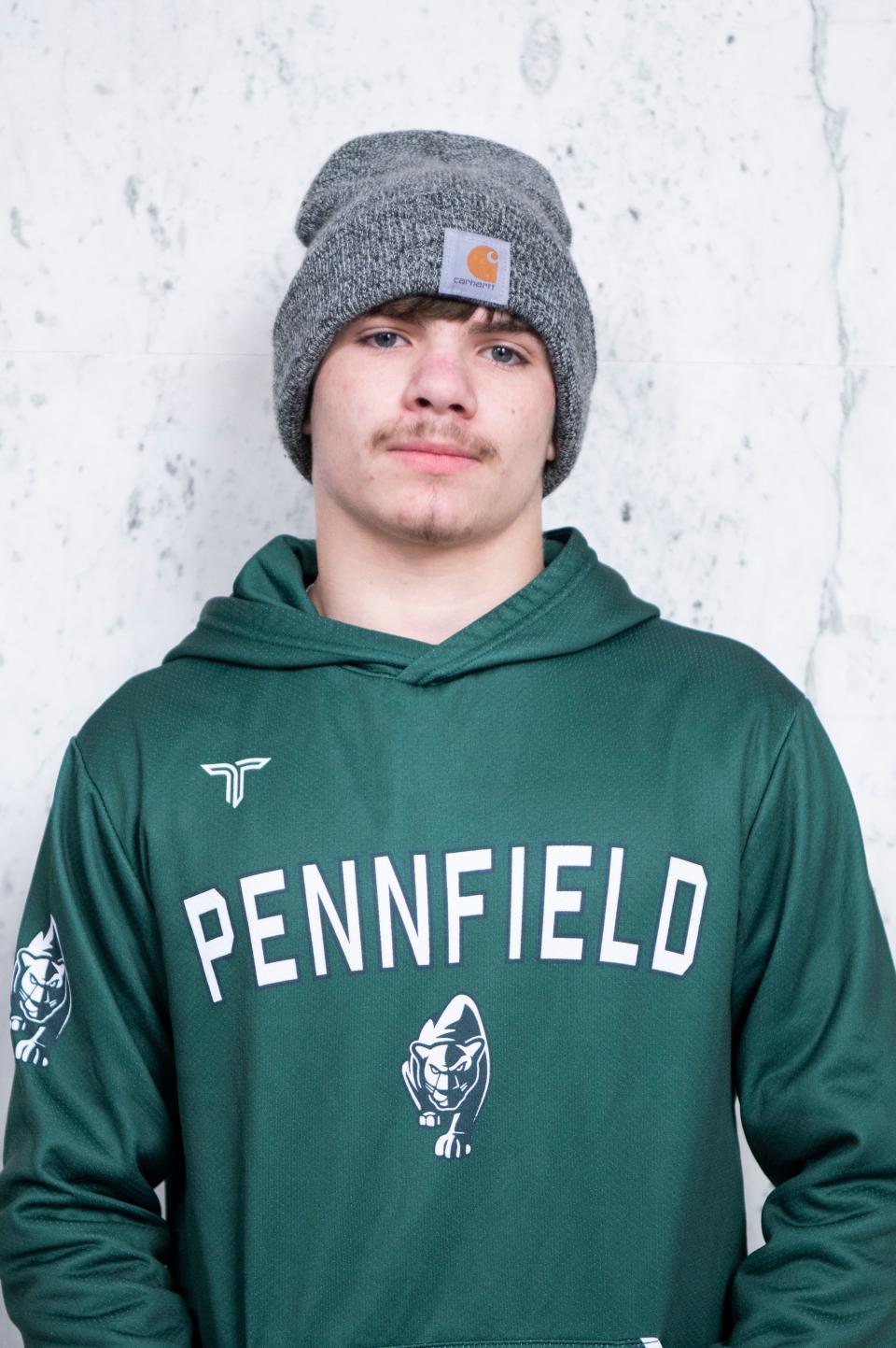 Pennfield wrestler Braylin Swank.