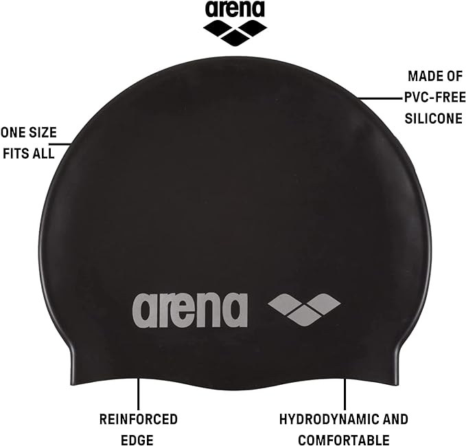 Arena Silicone Unisex Swim Cap for Women and Men. PHOTO: Amazon