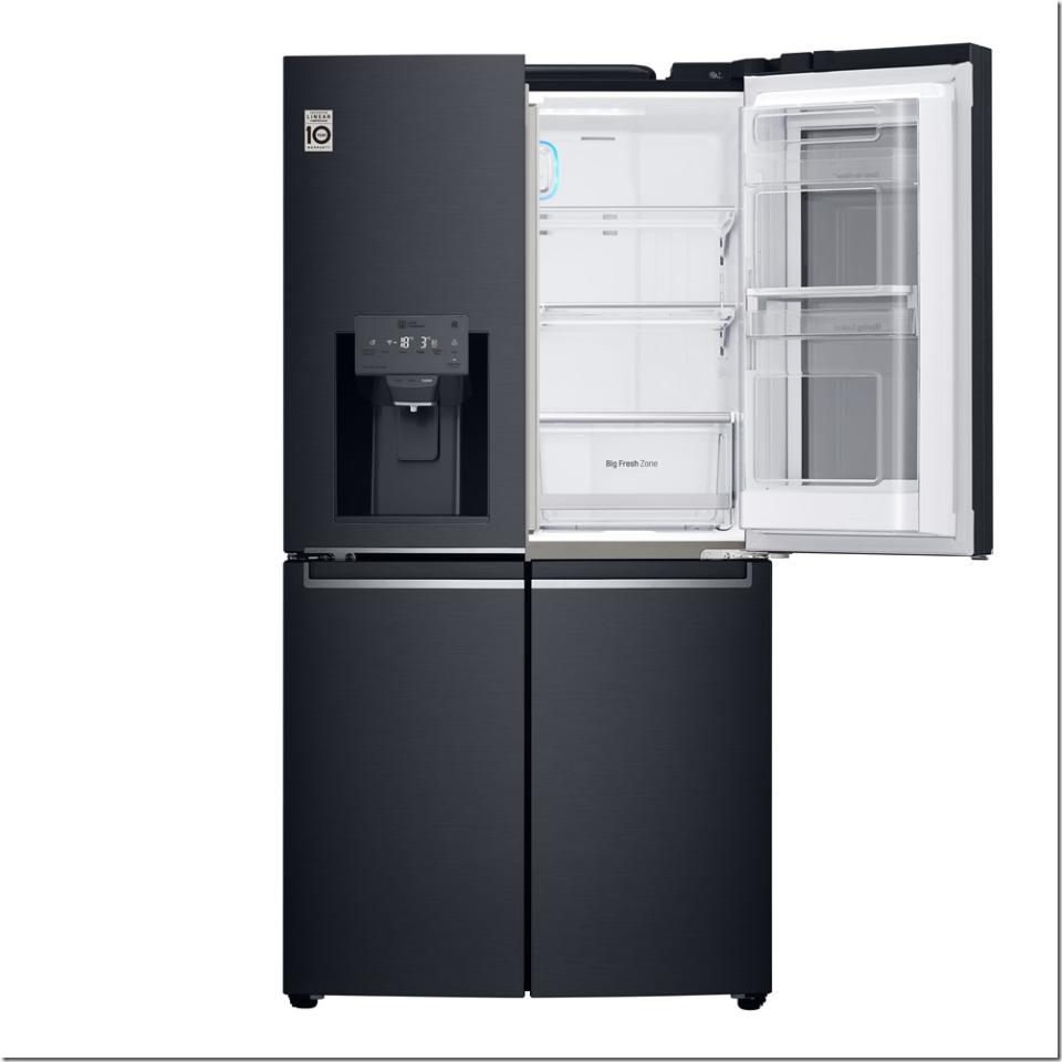 Instaview_Multi Door_Matte Black Stainless Steel_Front_Top_Open1