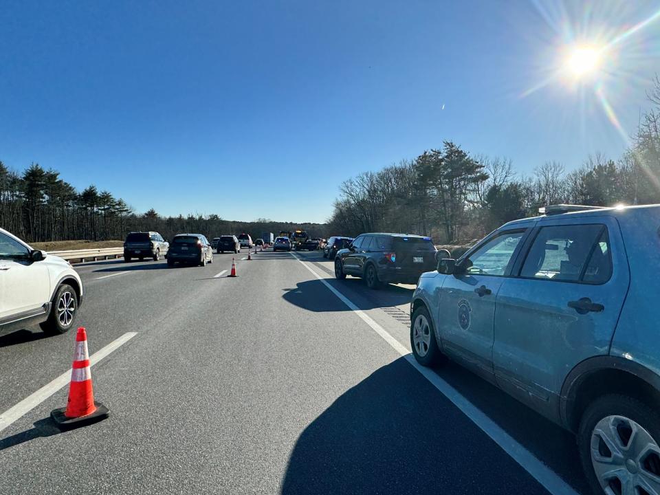 Maine State Police are investigating a car crash on Interstate 95 Monday that has caused traffic delays.
