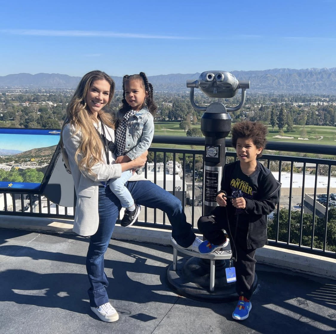 Allison Holker with Zaia and Maddox