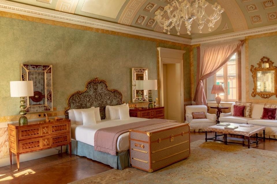 A decadent bedroom at Passalacqua - officially the World’s Best Hotel (Passalacqua)