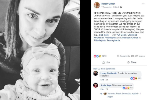 The mum’s (now deleted) post thanked the stranger for his kindness [Photo: Facebook]