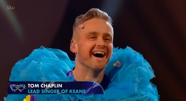 Tom Chaplin was behind the mask (Photo: ITV)