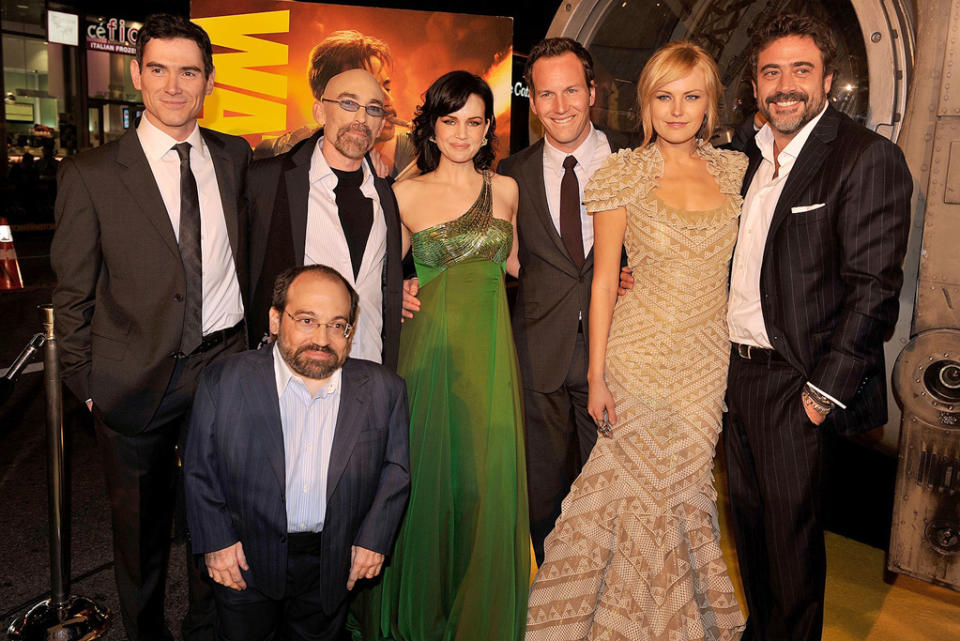 Watchmen LA premiere 2009 Billy Crudup Danny Woodburn Jackie Earle Haley Carla Gugino Zack Snyder Malin Akerman Patrick Wilson