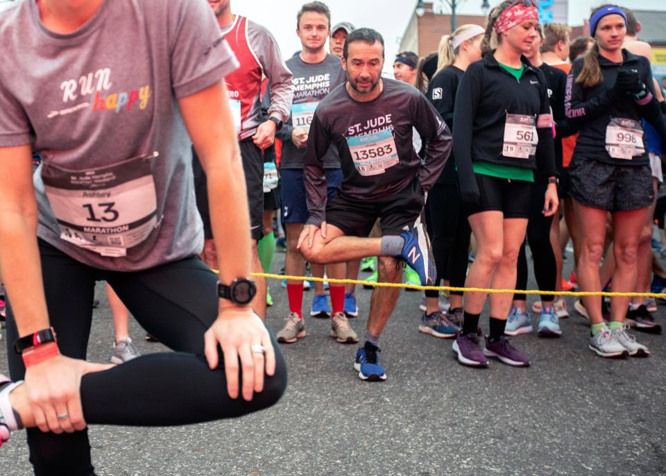 Scenes from the start of the 2019 St. Jude Memphis Marathon Weekend on Saturday, Dec. 7, 2019.