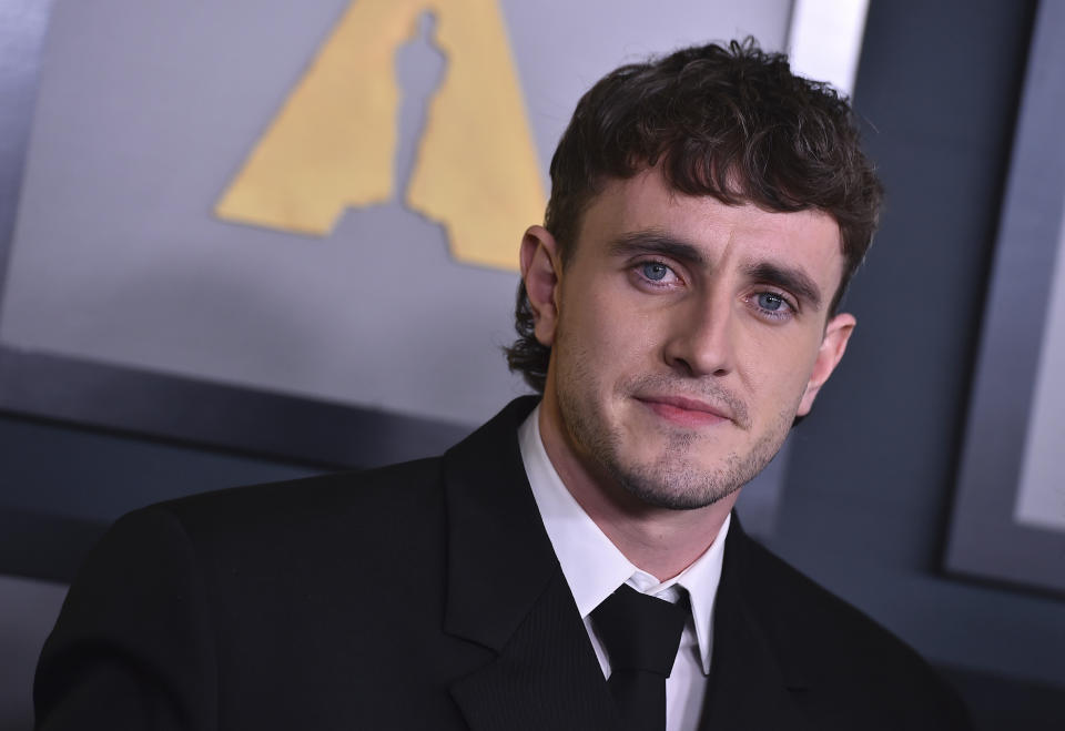 Paul Mescal arrives at the Governors Awards on Saturday, Nov. 19, 2022, at Fairmont Century Plaza in Los Angeles. (Photo by Jordan Strauss/Invision/AP)