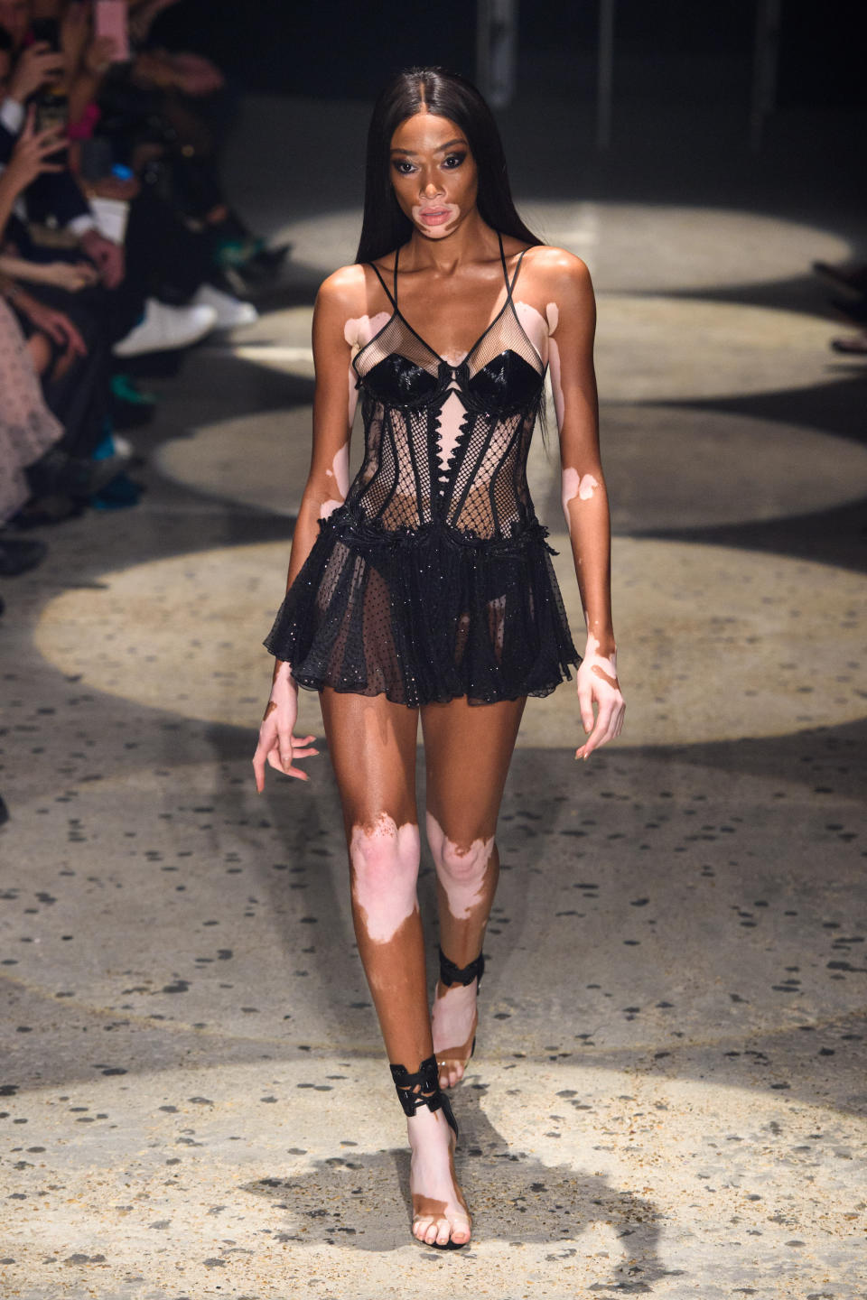 Winnie Harlow at Julien Macdonald