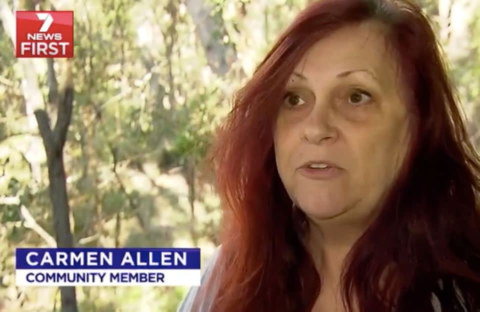 Carmen Allen said the community had tried to help Trinity. Photo: 7 News